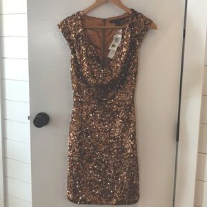 French Connection Sequin Cocktail Dress Size 0 NWT